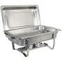 Rectangular Chafing Dish Full Size Chafer Dish Set 4 Pack of 8 Quart Stainless Steel Frame (4)