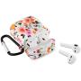 Baaletc Silicone Protective Cover Case Metal Keychain Apple AirPods(Floral Design)