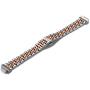 Shangpule Compatible for Fitbit Inspire HR / Inspire 2 / Inspire Bands , Stainless Steel Metal Replacement Wrist Band for Fitbit Inspire Women Man Large Small (Silver + Rose Gold)