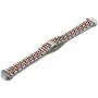 Shangpule Compatible for Fitbit Inspire HR / Inspire 2 / Inspire Bands , Stainless Steel Metal Replacement Wrist Band for Fitbit Inspire Women Man Large Small (Silver + Rose Gold)