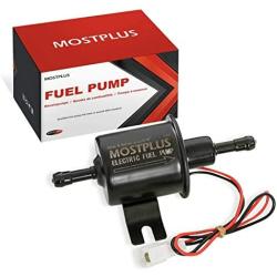 MOSTPLUS Universal Low Pressure Gas Diesel Inline Metal Solid Petrol 12V Heavy Duty Electric Fuel Pump Compatible with Motorcycle Carburetor ATV HEP-02A