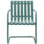 Crosley Furniture Gracie 3-Piece Retro Metal Outdoor Conversation Set with Side Table and 2 Chairs - Caribbean Blue