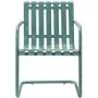 Crosley Furniture Gracie 3-Piece Retro Metal Outdoor Conversation Set with Side Table and 2 Chairs - Caribbean Blue