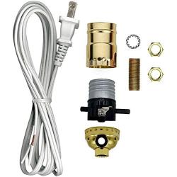 Creative Hobbies Make a Lamp or Repair Kit with Essential Hardware and Matching Cord (Gold)