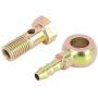 X AUTOHAUX 8mm Banjo Hose Barb Bolt Fittings Metal for Motorcycle Car 2 Sets