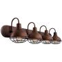 Kira Home Liberty 36'' 4-Light Modern Industrial Vanity/Bathroom Light, Brushed Bronze Finish + Metal Cage Shade