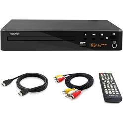 LP-099 Multi Region Code Zone Free PAL/NTSC HD DVD Player CD Player with HDMI AV Output & Remote & USB 2.0 & MIC Input - Compact Design