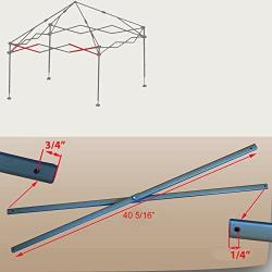 for Coleman New Style Instant 10 x 10 Straight Leg Canopy Gazebo Shelter SIDE TRUSS Bar Replacement Parts 40 5/16''