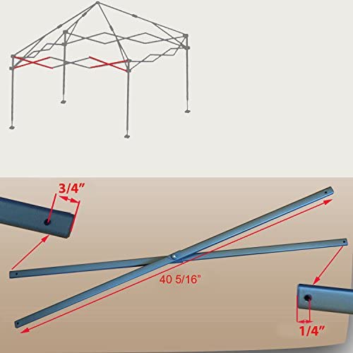 for Coleman New Style Instant 10 x 10 Straight Leg Canopy Gazebo Shelter SIDE TRUSS Bar Replacement Parts 40 5/16''