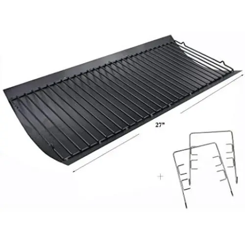 Hisencn 27 inch Ash Pan Repair Parts for Chargriller 1224, 1324, 2121, 2222, 2727, 2828, 2929 Charcoal Grills, Charbroil 17302056, 27'' Drip Pan Grates Replacement Part with 2pcs Fire Grate Hanger Hisencn 27 inch Ash Pan Repair Parts for Chargriller 1224, 1324, 2121, 2222, 2727, 2828, 2929 Charcoal Grills, Charbroil 17302056, 27'' Drip Pan Grates Replacement Part with 2pcs Fire Grate Hanger
