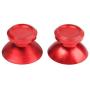 2 PCS Red Joystick Metal Aluminum Alloy Mushroom Cap Analog Thumbstick Thumb Grip Cap for Xbox One PS4 Dualshock 4 Controller Parts