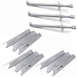 Hisencn Repair kit Stainless Steel Gas Grill Burner Tube and Heat Plate Tent Shield Replacement for Vermont Castings CF9030, CF9050, Jenn Air JA460, JA461, JA461P, JA480, JA580, VTB1, VCHP1