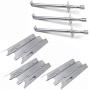 Hisencn Repair kit Stainless Steel Gas Grill Burner Tube and Heat Plate Tent Shield Replacement for Vermont Castings CF9030, CF9050, Jenn Air JA460, JA461, JA461P, JA480, JA580, VTB1, VCHP1