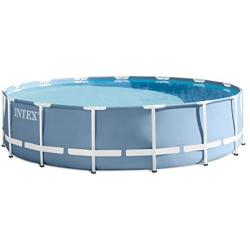 Intex 15ft X 42in Prism Frame Pool Set with Filter Pump, Ladder, Ground Cloth & Pool Cover