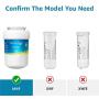 Waterdrop MWF Refrigerator Water Filter, Replacement for GE Smart Water MWF, MWFINT, MWFP, MWFA, GWF, HDX FMG-1, GSE25GSHECSS, WFC1201, RWF1060, 197D6321P006, 3 Filters