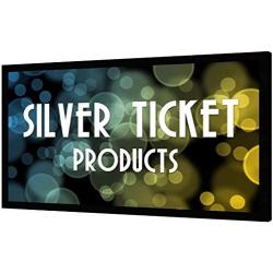 Silver Ticket Products STR Series 6 Piece Home Theater Fixed Frame 4K / 8K Ultra HD, HDTV, HDR & Active 3D Movie Projection Screen, 16:9 Format, 92'' Diagonal, Woven Acoustic Material STR-16992-WAB