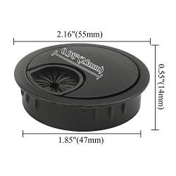 TOVOT 4 Pack Desk Grommet 2'' Black Metal Desk Cord Cable Hole Cover Grommet for Cord Management