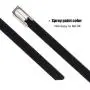 90pcs 11.8 Inch Stainless Steel Multi-Purpose Metal Cable Zip Ties Heavy Duty, Black Plastic Coated 90pcs 11.8 Inch Stainless Steel Multi-Purpose Metal Cable Zip Ties Heavy Duty, Black Plastic Coated