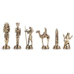 GIFTHOME (Without Board) Historical Handmade Ancient Egypt Pharaoh Figures Metal Chess Pieces Medium Size King 3.5 inc (Only Pieces)