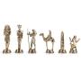 GIFTHOME (Without Board) Historical Handmade Ancient Egypt Pharaoh Figures Metal Chess Pieces Medium Size King 3.5 inc (Only Pieces)