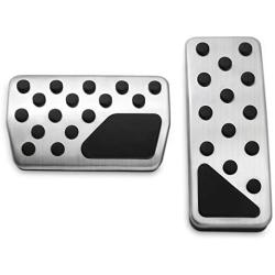 JessicaAlba Non-Slip Performance Foot Pedal Pads,Auto Aluminum Pedal Covers Fit Jeep Grand Cherokee Dodge Durango 2011-2018