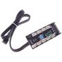 SMAKNÂ PC Fan HUB Temperature-Controlled Supports 10 Ports 12V 3pin / 4pin Fan Cable SATA-Port Power