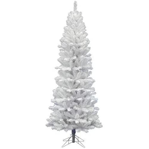 Vickerman White Salem Pencil Pine Tree with 217 Tips, 4.5-Feet by 24-Inch