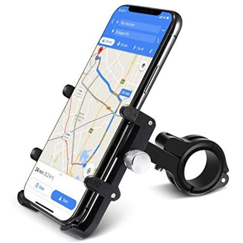 homeasy Universal Bike Phone Mount, Bicycle Holder Handlebar Cellphone Adjustable, Fits iPhone Xs|XS Max, XR, X, 8 | 8 Plus, Galaxy S9, Holds Phones from 3.5-7'' Wide, Fall Prevention