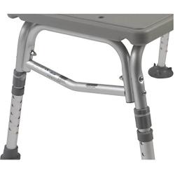 Drive Medical 12011KD-1 Plastic Tub Transfer Bench with Adjustable Backrest (Color May Vary)