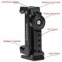 Metal Phone Tripod Mount with Cold Shoe,Woohoto 360 Rotation,Compatible with iPhone 11 12 Pro Max Tripod Mount,Sumsung Smartphone Mount Holder Adapter,Cell Phone Clamp,Video Rig Mount Live Streaming