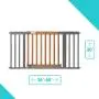 Summer West End Safety Baby Gate, Honey Oak Stained Wood with Slate Metal Frame – 30” Tall, Fits Openings up to 36” to 60” Wide, Baby and Pet Gate for Wide Spaces and Open Floor Plans