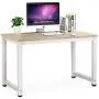 Tribesigns Computer Desk, 47 inch Modern Simple Office Desk Computer Table Study Writing Desk for Home Office, Light Walnut Tribesigns Computer Desk, 47 inch Modern Simple Office Desk Computer Table Study Writing Desk for Home Office, Light Walnut