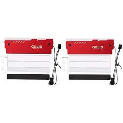 Gelid Solution Lumen RGB RAM Memory Cooling Kit 2pcs - Fully Automatic RGB Mode - Double-Side Vest Heatsink - Red