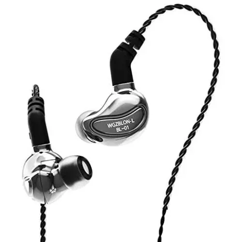HiFiHear BLON BL01 in-Ear Earbuds,10mm Biology Fiber Diaphragm Driver in-Ear Earphone. Zinc Alloy Mirror-Polished Process HiFi in Ear Monitors, with 0.78mm 2Pin Detachable Cable (No mic, Silver) HiFiHear BLON BL01 in-Ear Earbuds,10mm Biology Fiber Diaphragm Driver in-Ear Earphone. Zinc Alloy Mirror-Polished Process HiFi in Ear Monitors, with 0.78mm 2Pin Detachable Cable (No mic, Silver)