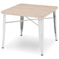 Delta Children Bistro Kids Play Table - Ideal for Arts & Crafts, Snack Time, Homeschooling, Homework & More, White with Driftwood