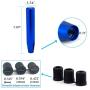 Thruifo 7.09'' Gear Stick Shifter Knobs, Long Weighted Car Shift Head Knob with Aluminum Alloy Fit Most Manual Automatic Vehicles, Blue