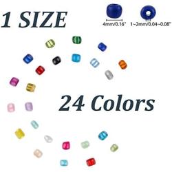 PH PandaHall 24 Color 6/0 Glass Seed Beads 6000pcs Assorted Colors 4mm Luster Mini Beads for Jewelry Making DIY Craft Beading