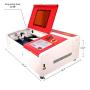 Orion Motor Tech 40W CO2 Laser Engraving Cutting Machine, Digital Control 12'' x 8'' K40 Desktop DIY Wood Laser Engraver Cutter with Red Dot Pointer & Detachable Wheels(2020 Model)