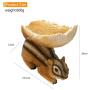 HUNTHAWK Chipmunk Outdoor Brown Squirrel Feeders，Birdfeeder fit for Outside Woodland Squirrels and Other Animals