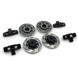 Generic 4PCS Metal Aluminum Wheel Rim Brake Discs for 1/7 TRAXXAS Unlimited Desert Racer UDR RC Car Upgrade Parts (Black)