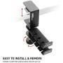 ADV. Dual Suspension Twin Headphone Stand Hanger Steel Metal Headset Holder 360° Rotating Arm Adjustable Hook Clamp Handle Under Desk Table, 3.5mm Jack Mount, Universal Fit All Headphones, [Black]