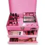 APOLLO TOOLS Pink Metal Tool Box with Deep Top Compartment and 2 Drawers in Heavy-Duty Steel Chest With Ball Bearing Opening And Powder Coated Finish - Pink Ribbon - DT5010P APOLLO TOOLS Pink Metal Tool Box with Deep Top Compartment and 2 Drawers in Heavy-Duty Steel Chest With Ball Bearing Opening And Powder Coated Finish - Pink Ribbon - DT5010P