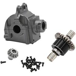 Tongina Metal Gearbox Housing Cover Shell & Differential RC Buggy Car Accessoires for Wltoys 144001 1:14 Scale Model Truggy Upgrade Parts - Titanium