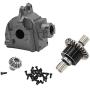 F Fityle 1:14 Upgrade Metal Gear Box Shell and Differential RC Car Part for Wltoys144001 Buggy Accessories - Titanium