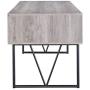 Analiese 4-drawer Writing Desk Grey Driftwood and Black