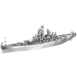 Piececool 3D Metal Model Kits-USS Missouri Battleship, DIY 3D Metal Puzzle for Adults, Great Gift Idea