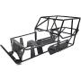 Tiamu Metal Chassis Metal Body Roll Cage Full Tube Frame for 1/16 RC Car Upgrade Parts,Black