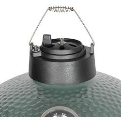 KAMaster Cast Iron Chimney Cap for Big Green Egg Daisy Wheel Large&Medium Dual Function Metal Top with Slide Draft Top Damper Cap Big Green Egg Accessories Vented Cap Big Green Egg Replacement Parts