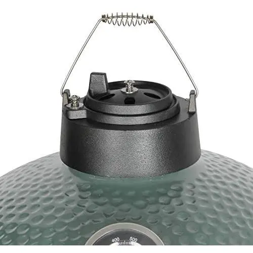 KAMaster Cast Iron Chimney Cap for Big Green Egg Daisy Wheel Large&Medium Dual Function Metal Top with Slide Draft Top Damper Cap Big Green Egg Accessories Vented Cap Big Green Egg Replacement Parts