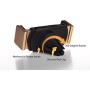 GearLiv Car Air Vent Phone Holder with 360° Rotation Compatible with iPhone X, 8/8 Plus/6S/6 Plus 5S SE, Samsung Galaxy Note 6/S7, GPS and Other Devices Up to 3.3 Inches Wide - Saturn (Gold)